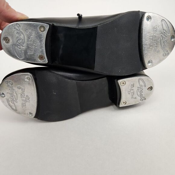 CAPEZIO Tic Tap Toe Dance Shoe Child Black SZ 12.5M 443C RN#63356 Beginner - Picture 8 of 16